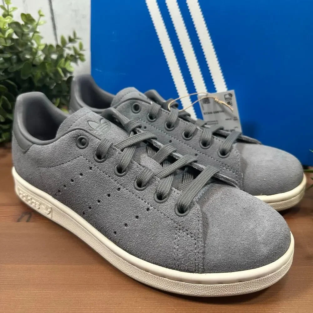 Adidas‎ Originals Men's Stan Smith Grey Suede Sneakers IF8047 Size 5
